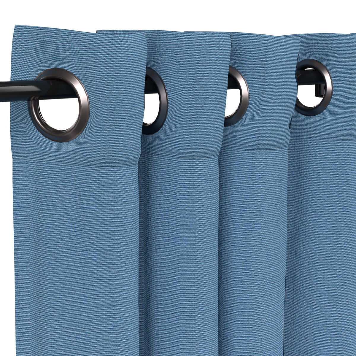 Sunbrella Canvas Sapphire Blue Curtain - Image 15 | ZIPCushions - view 15