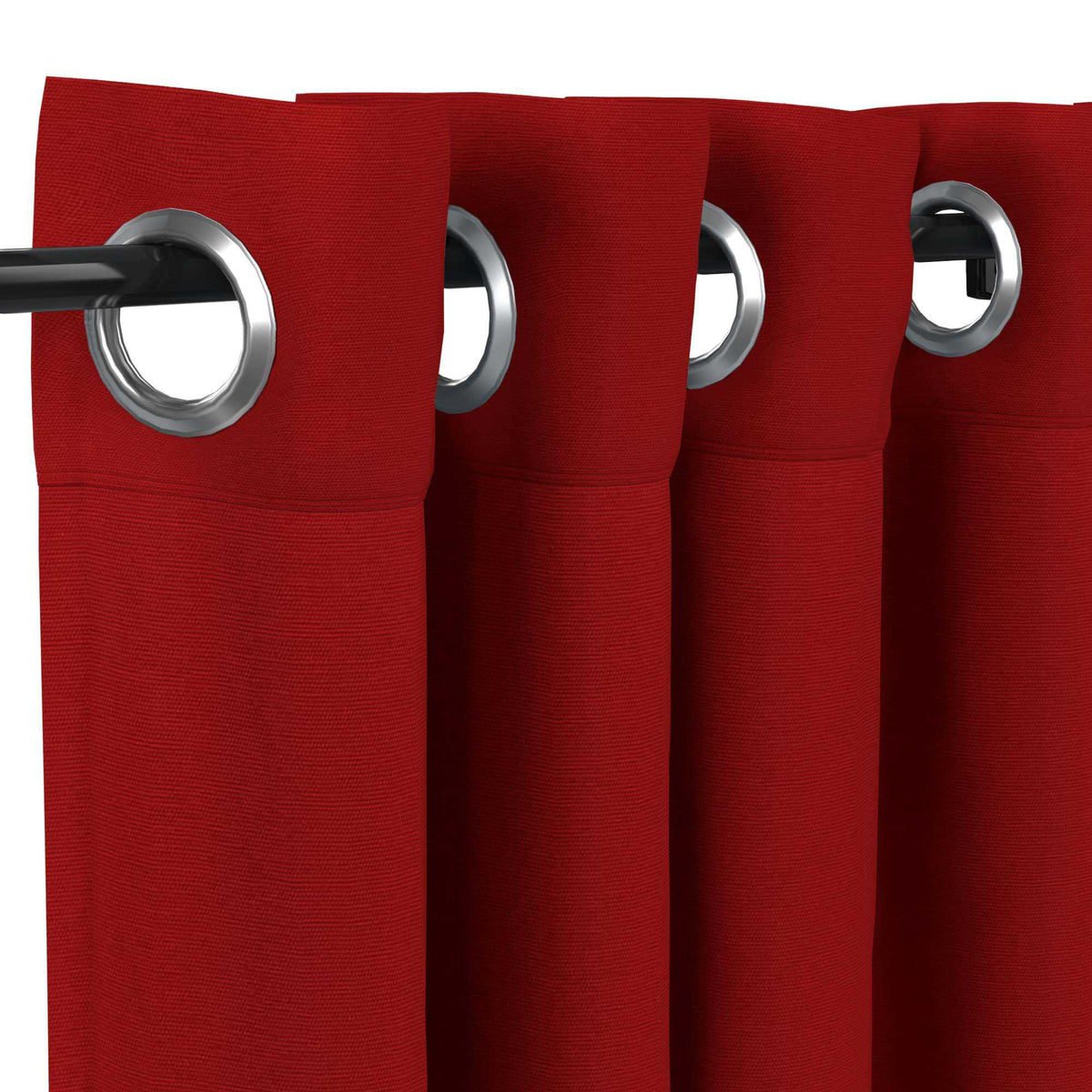 Sunbrella Canvas Jockey Red Curtain - Image 15 | ZIPCushions - view 15
