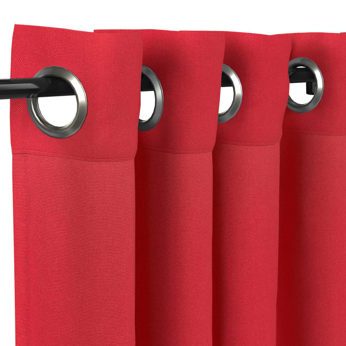 Sunbrella® Canvas Logo Red Curtain