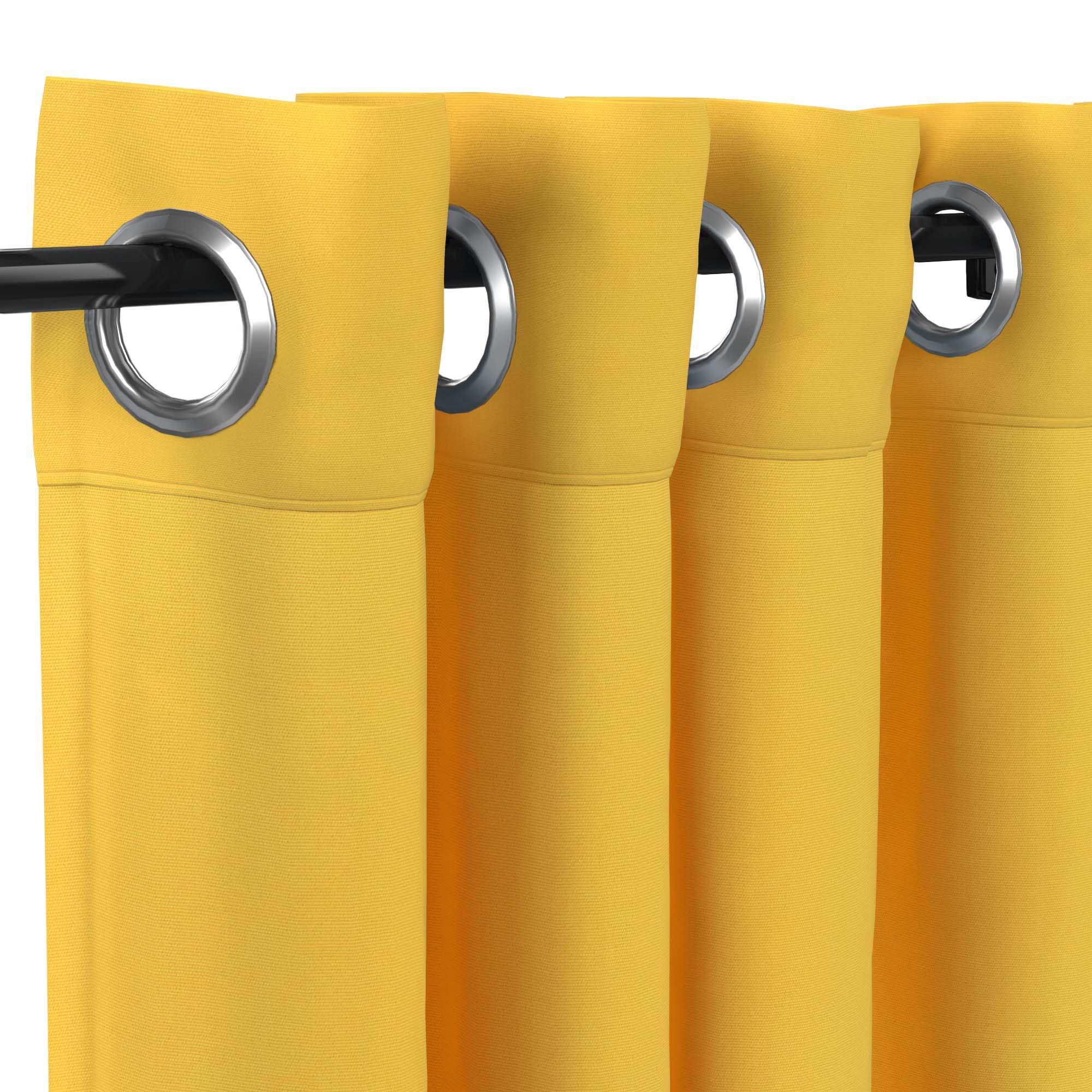 Sunbrella Canvas Sunflower Yellow Curtain | Bright Custom Drapes