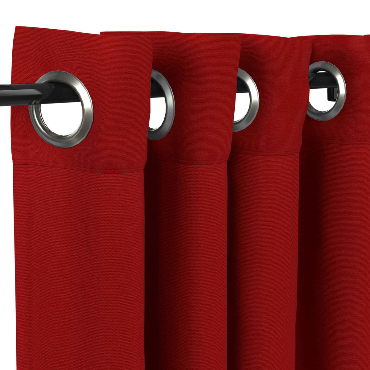 Sunbrella Canvas Jockey Red Curtain - Image 16 | ZIPCushions - view 16