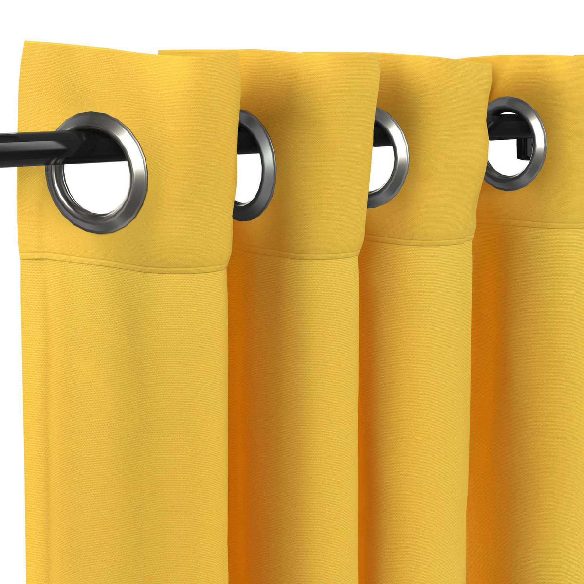 Sunbrella Canvas Sunflower Yellow Curtain - Image 15 | ZIPCushions - view 15