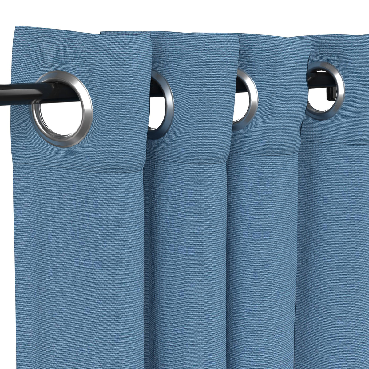Sunbrella Canvas Sapphire Blue Curtain - Image 11 | ZIPCushions - view 11