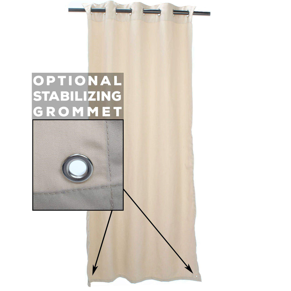 Sunbrella Canvas Aruba Curtain - Image 16 | ZIPCushions - view 17
