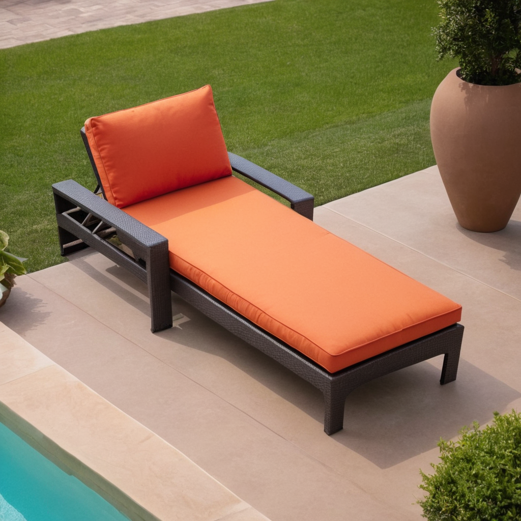 Custom Outdoor Chaise Lounge Cover - Design 1