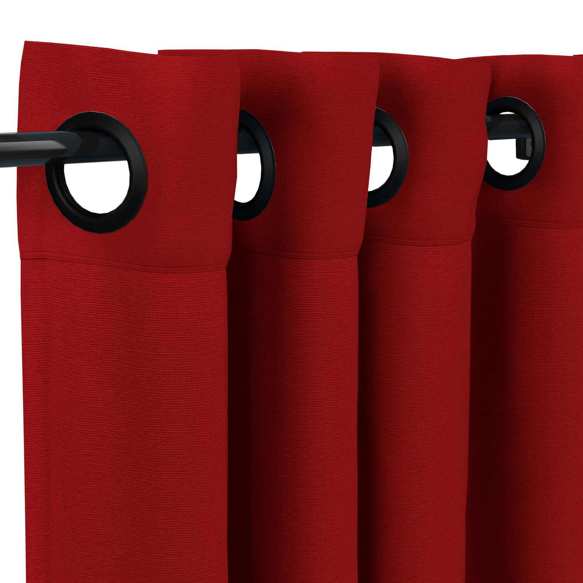 Sunbrella Canvas Jockey Red Curtain - Image 2 | ZIPCushions - view 10