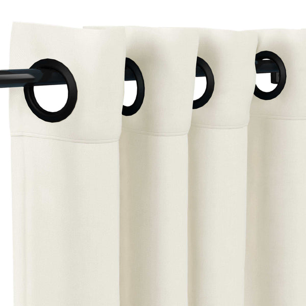 Sunbrella Canvas White Curtain - Hover Image