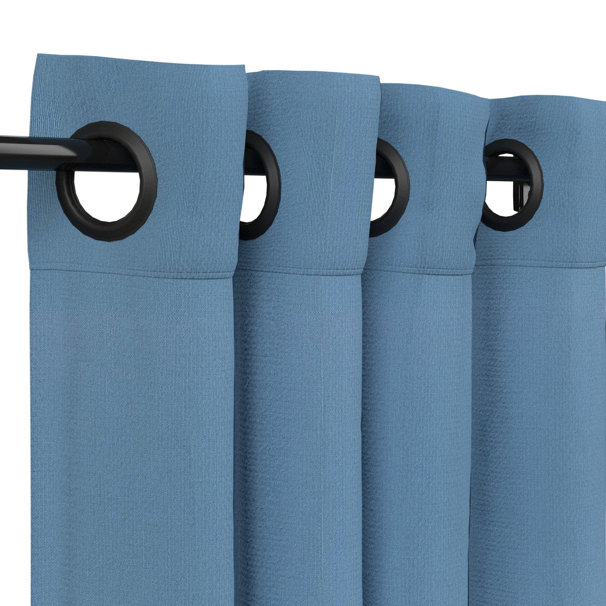 Sunbrella Canvas Sapphire Blue Curtain - Image 12 | ZIPCushions - view 12
