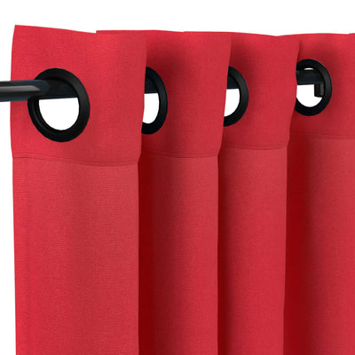 Sunbrella Canvas Logo Red Curtain
