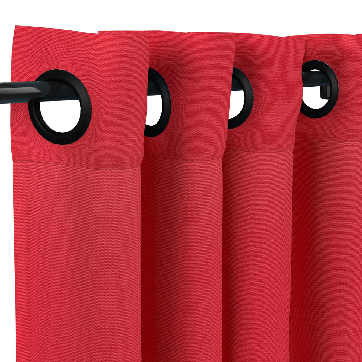 Sunbrella® Canvas Logo Red Curtain