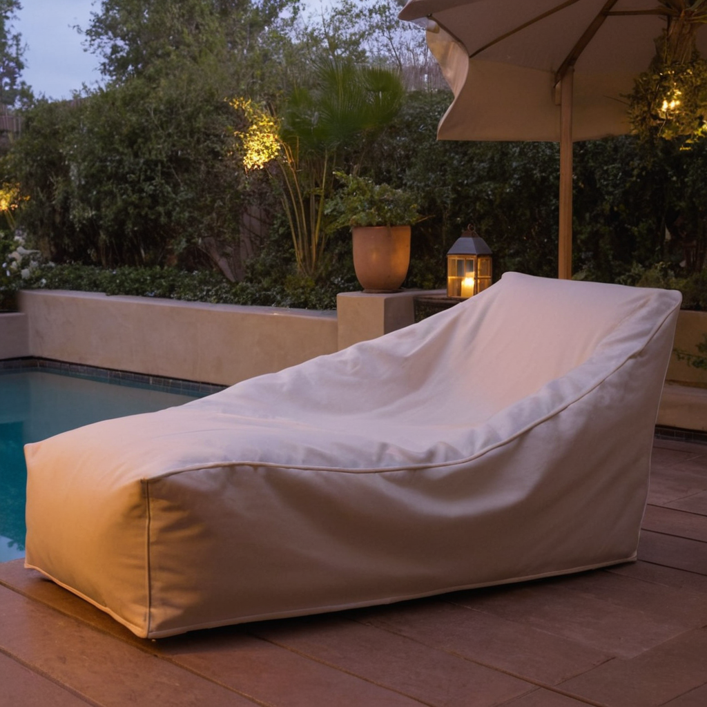 Custom Outdoor Chaise Lounge Cover Design 1