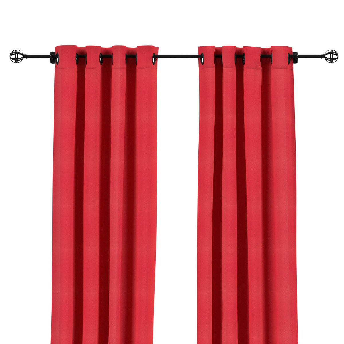 Sunbrella® Canvas Logo Red Curtain