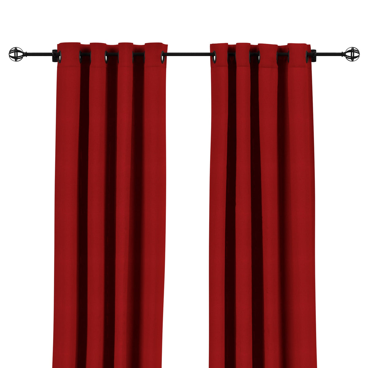 Sunbrella Canvas Jockey Red Curtain - Image 6 | ZIPCushions - view 9