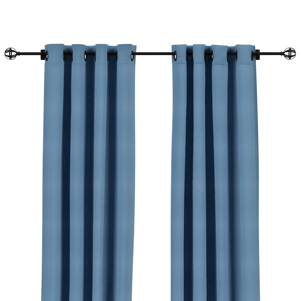 Sunbrella Canvas Sapphire Blue Curtain - Image 5 | ZIPCushions - view 8