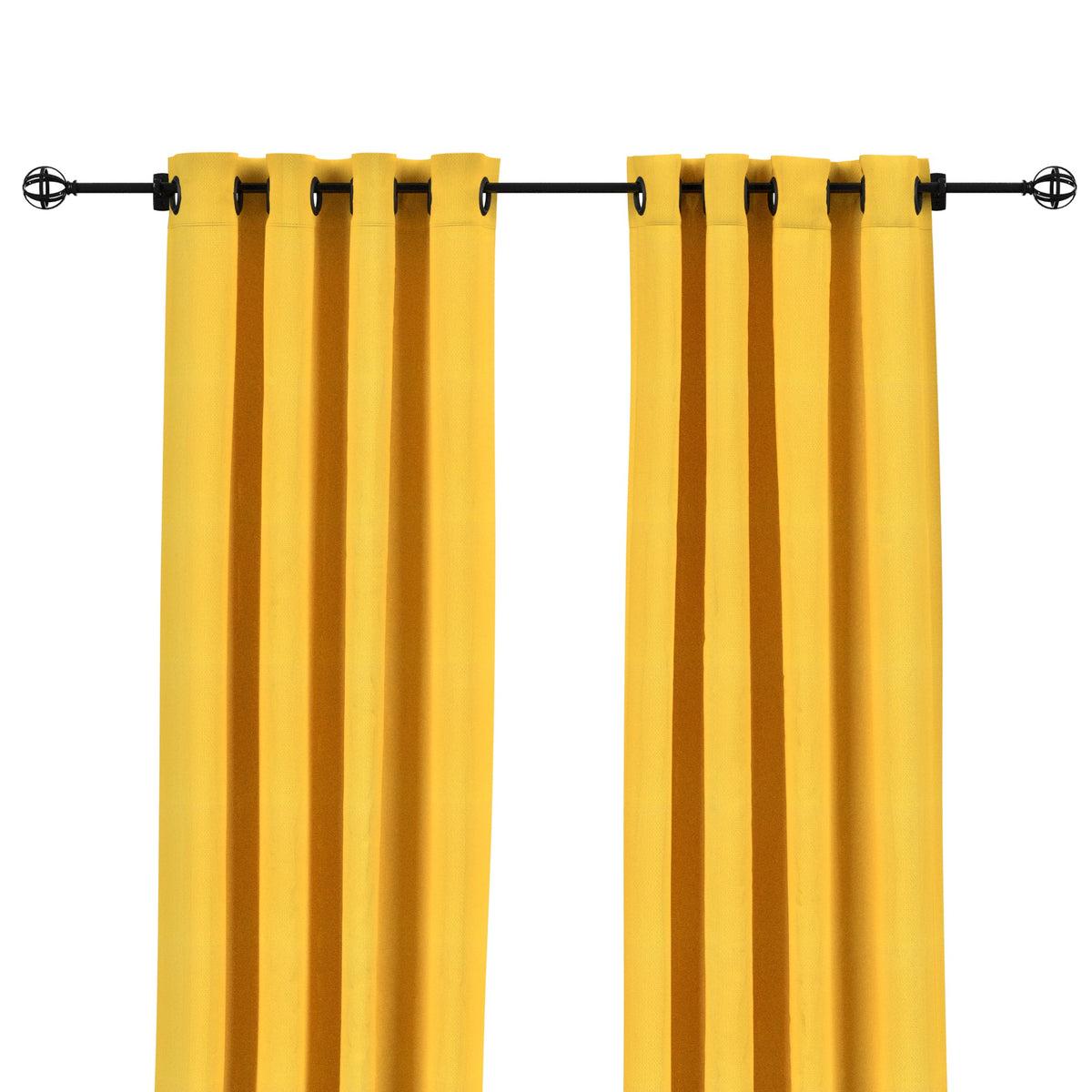 Sunbrella Canvas Sunflower Yellow Curtain - Image 5 | ZIPCushions - view 8