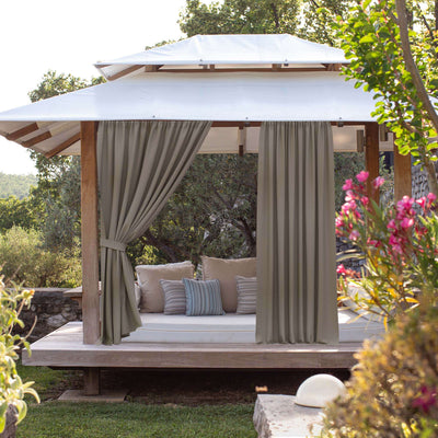 Sunbrella Canvas Charcoal Curtain - alternate view