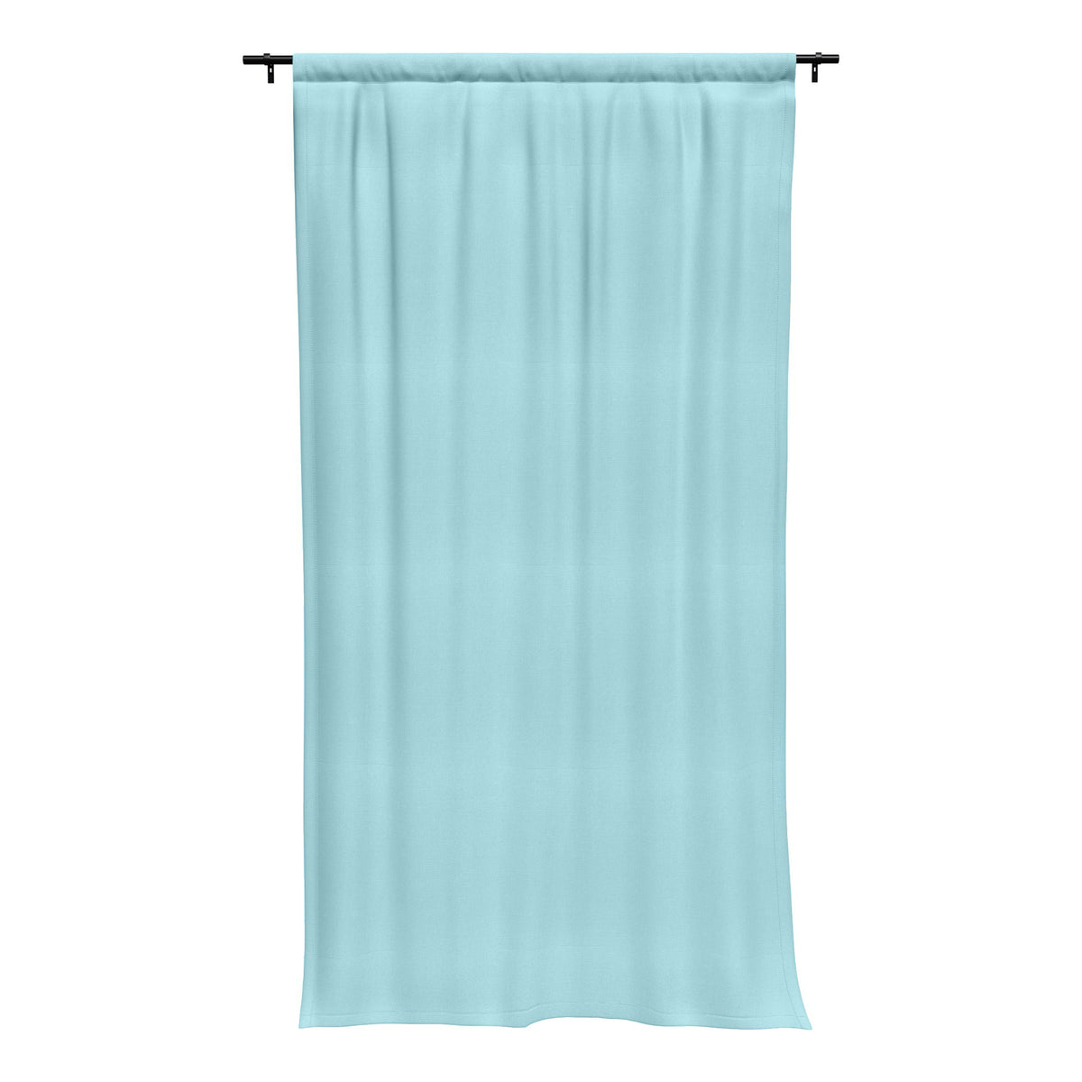 Sunbrella Canvas Mineral Blue Curtain - Image 6 | ZIPCushions - view 4