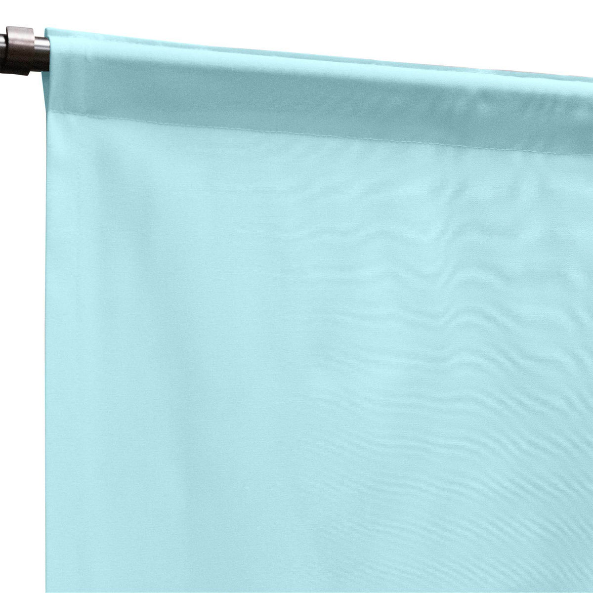 Sunbrella Canvas Mineral Blue Curtain - Image 7 | ZIPCushions - view 5