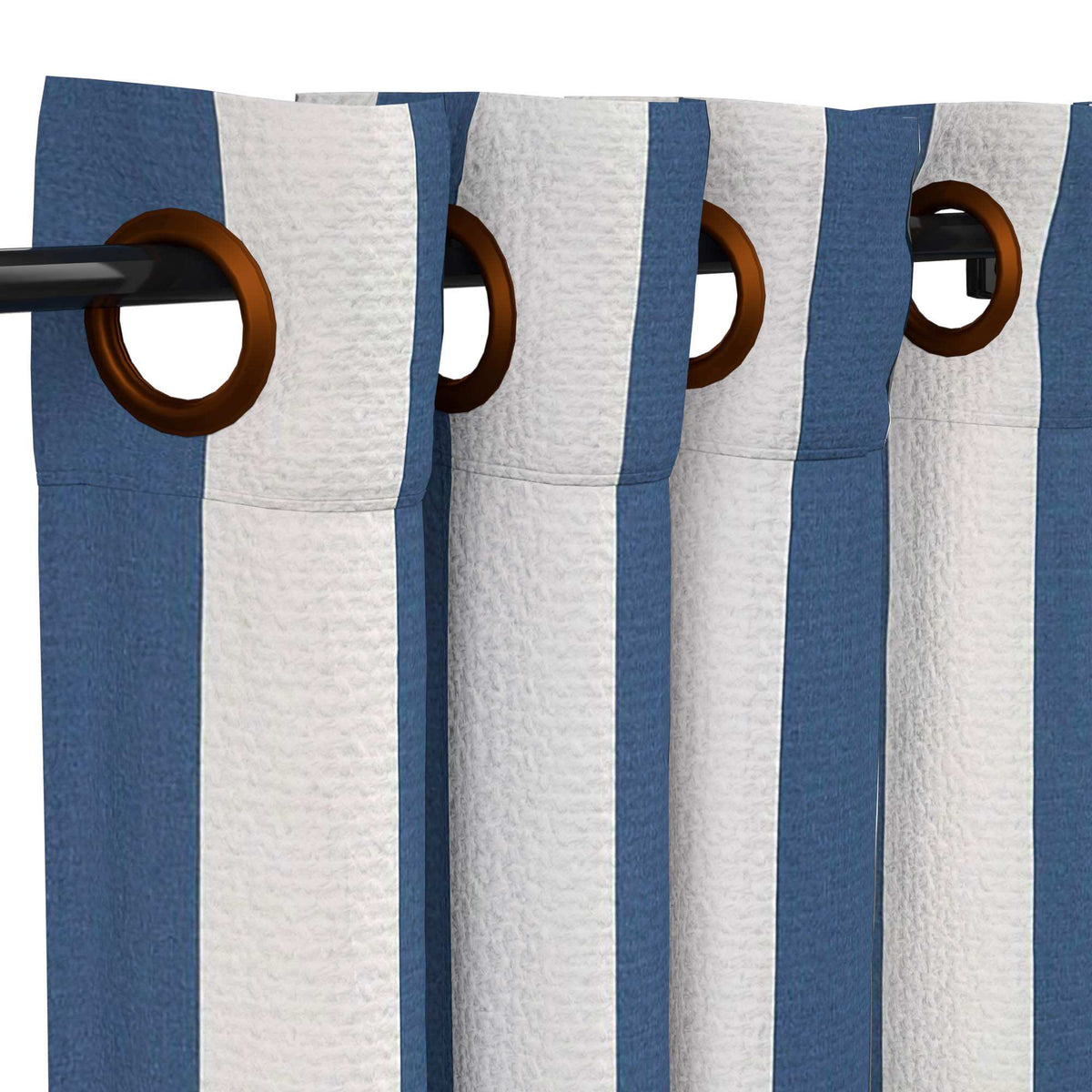 Sunbrella Cabana Regatta Curtain - Image 8 | ZIPCushions - view 8