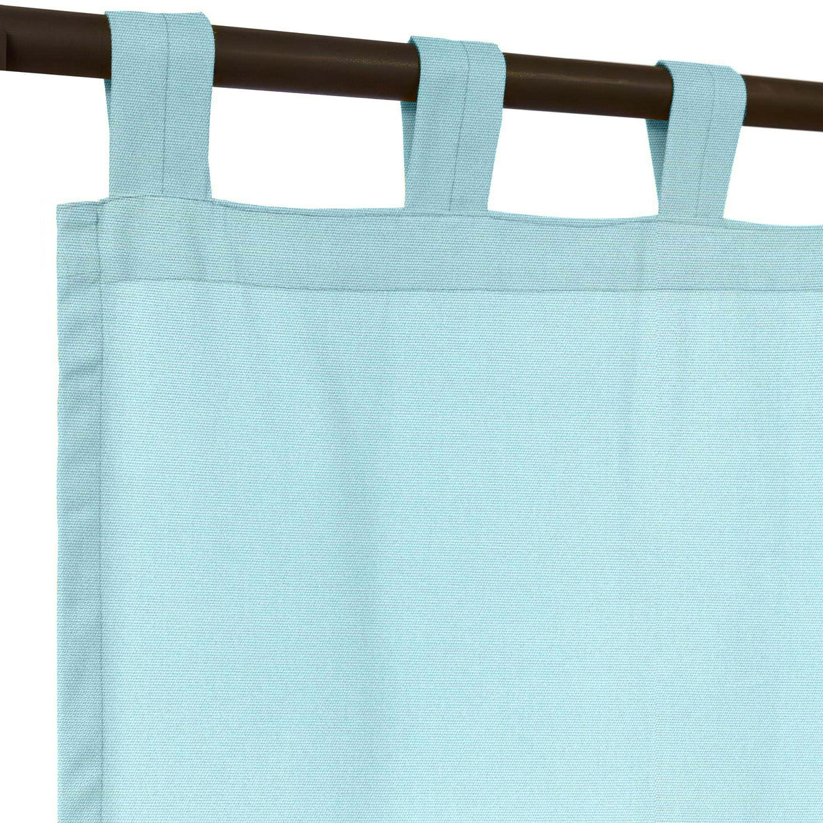 Sunbrella Canvas Mineral Blue Curtain - Image 9 | ZIPCushions - view 7