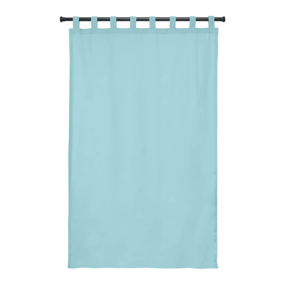 Sunbrella Canvas Mineral Blue Curtain - Image 8 | ZIPCushions - view 6