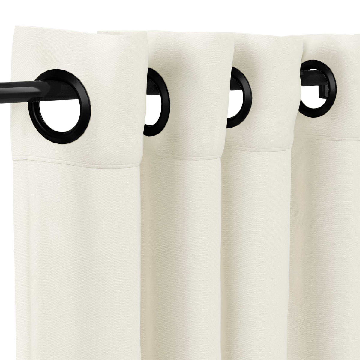 Sunbrella Canvas White Curtain