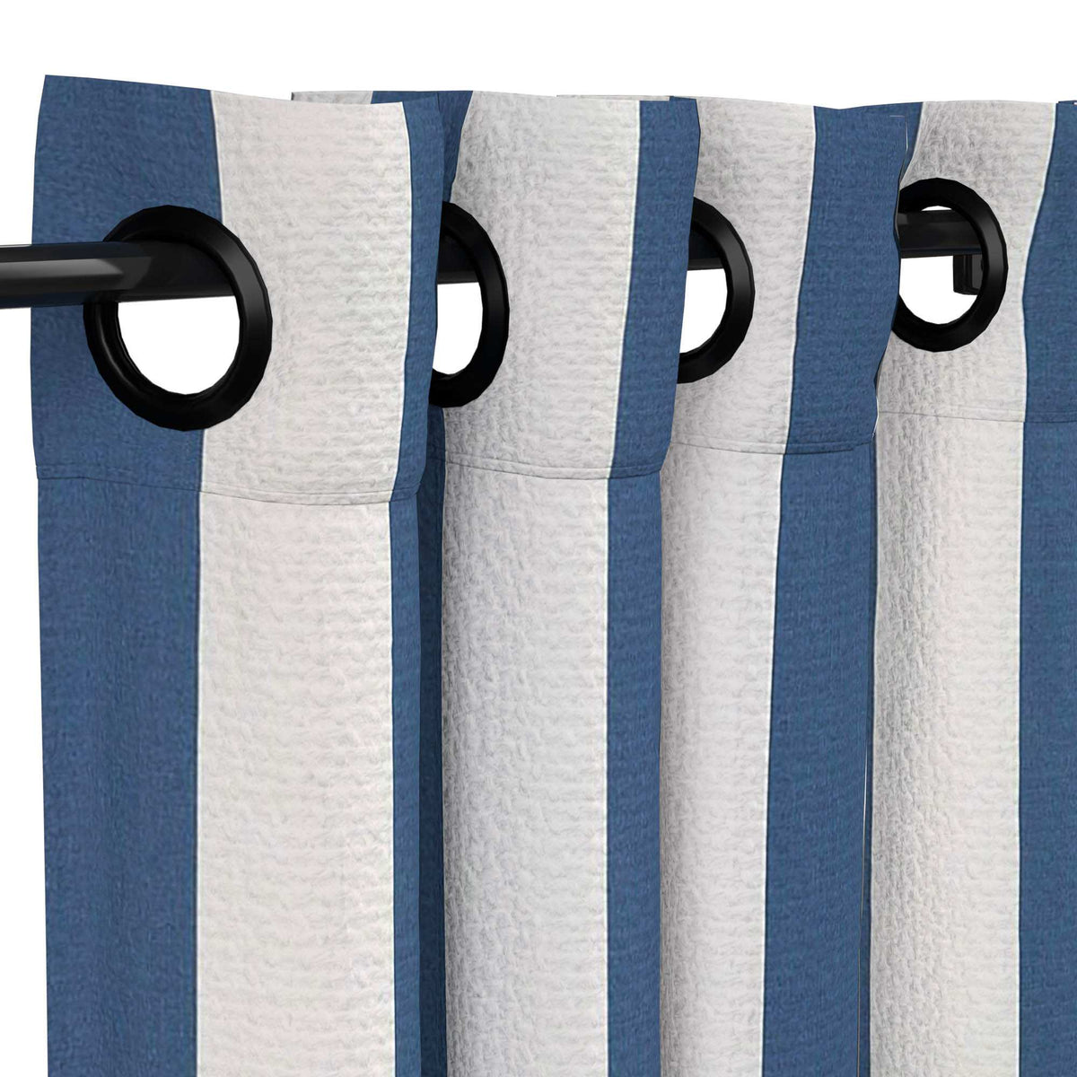 Sunbrella Cabana Regatta Curtain - Image 10 | ZIPCushions - view 10