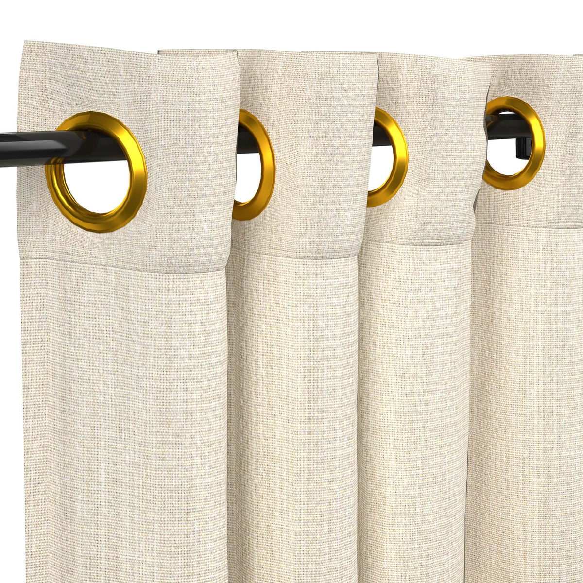 Sunbrella Cast Pumice Curtain - Image 7 | ZIPCushions - view 9