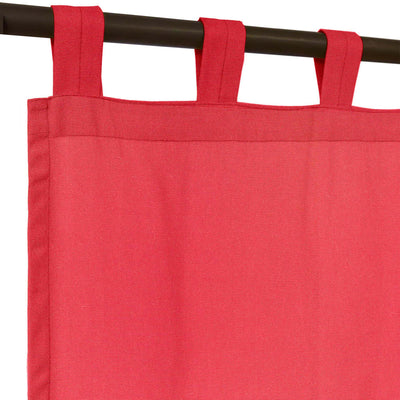 Sunbrella Canvas Logo Red Curtain - alternate view