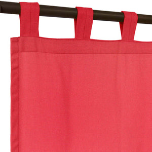 Sunbrella® Canvas Logo Red Curtain