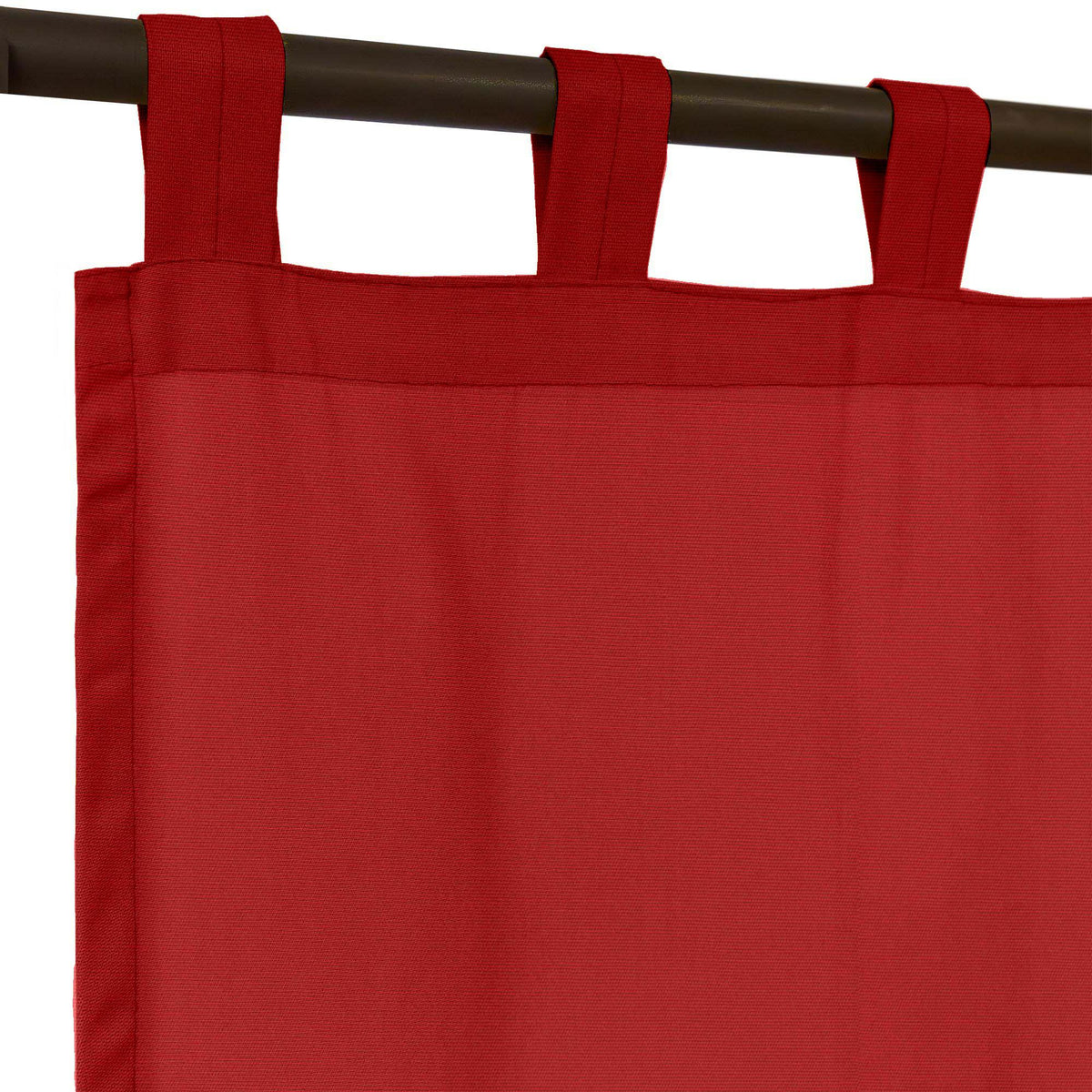 Sunbrella Canvas Jockey Red Curtain - Image 10 | ZIPCushions - view 7