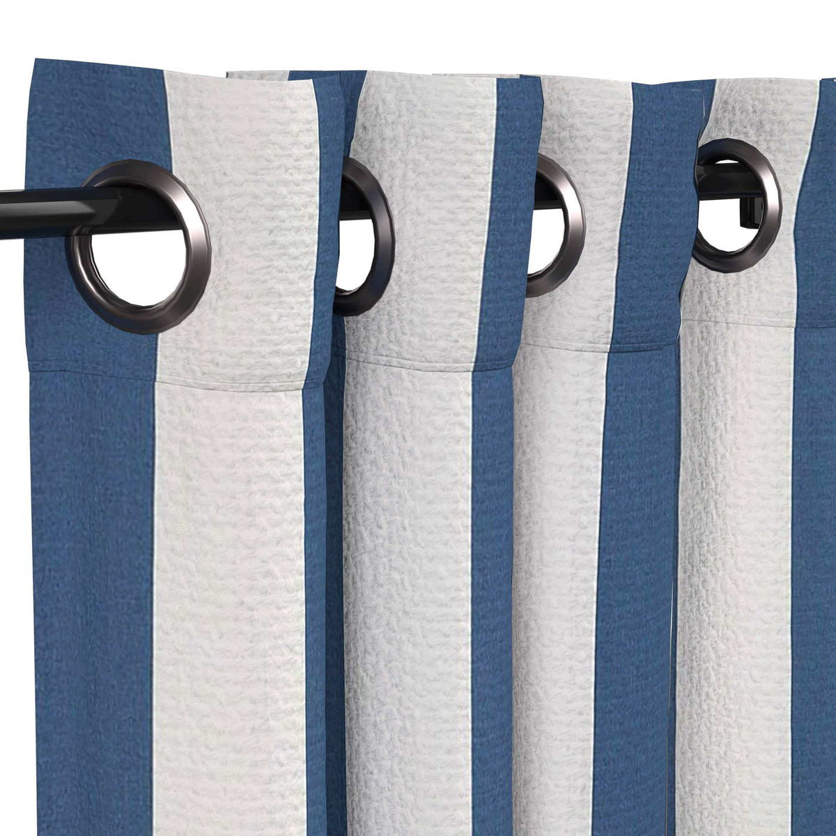 Sunbrella Cabana Regatta Curtain - Image 11 | ZIPCushions - view 11