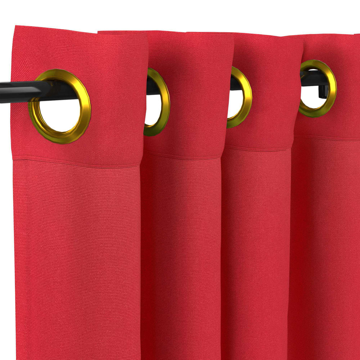 Sunbrella® Canvas Logo Red Curtain