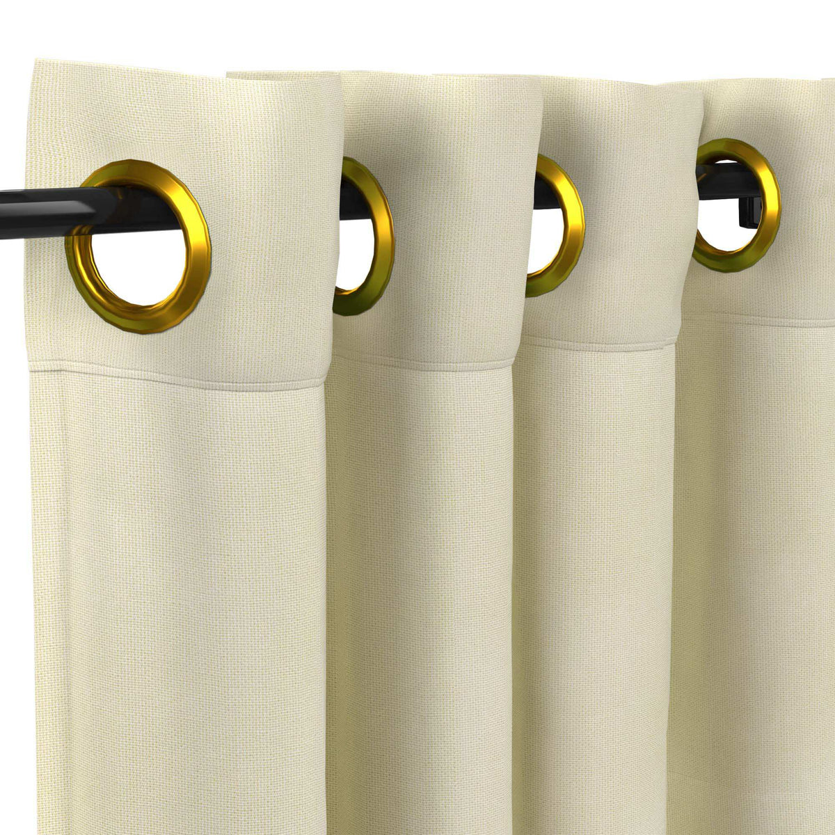 Sunbrella Canvas Birds Eye Curtain - Image 10 | ZIPCushions - view 9