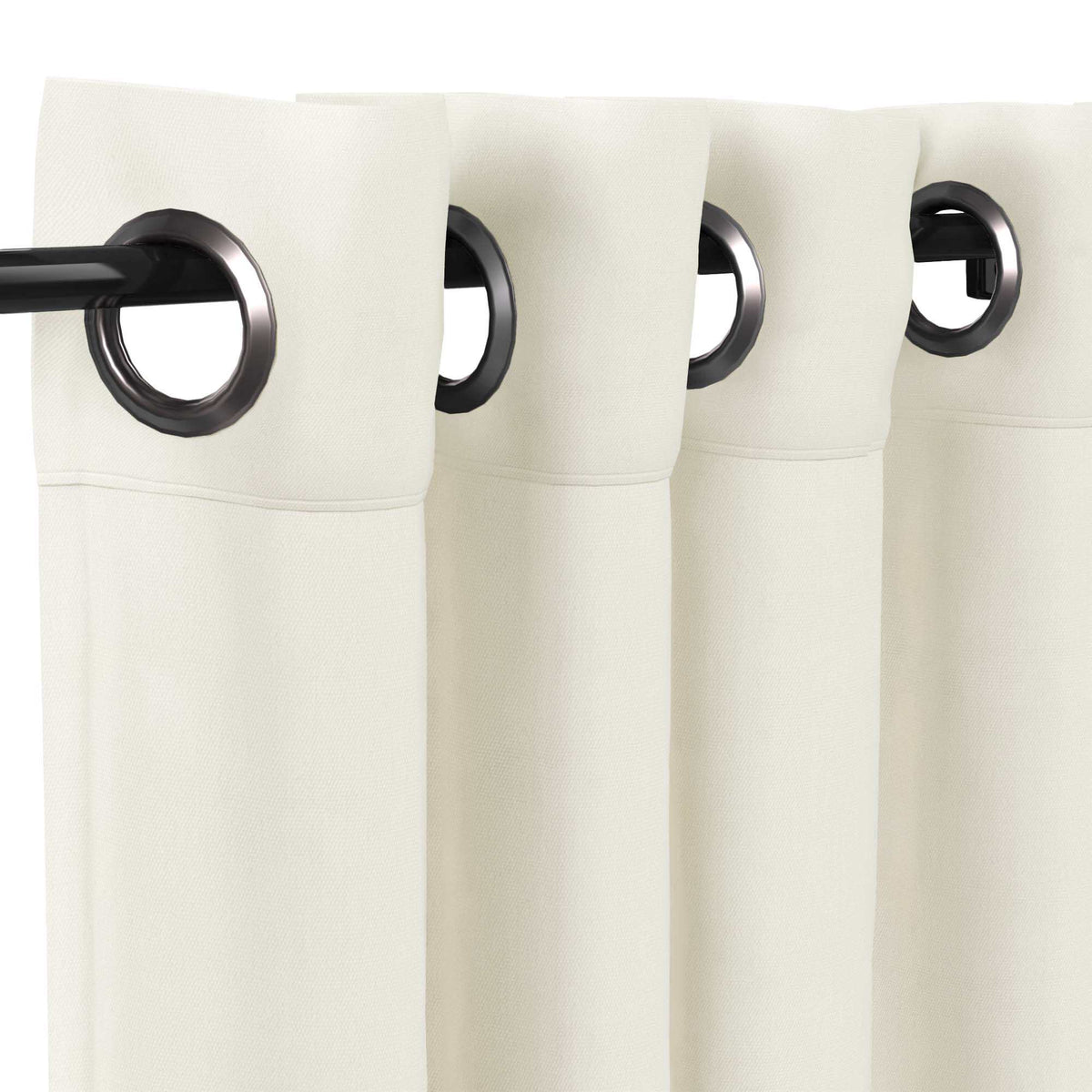 Sunbrella® Canvas White Curtain