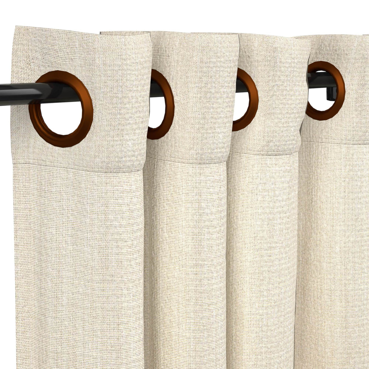 Sunbrella Cast Pumice Curtain - Image 10 | ZIPCushions - view 10