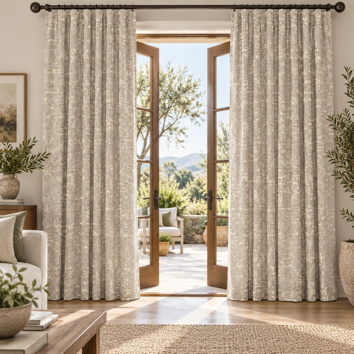 Custom Otter Concert Textured Curtain