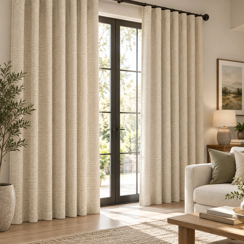 Custom Otter Pixel Textured Curtain