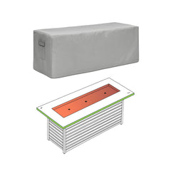 Custom Rectangular Fire Pit Cover - Style 3