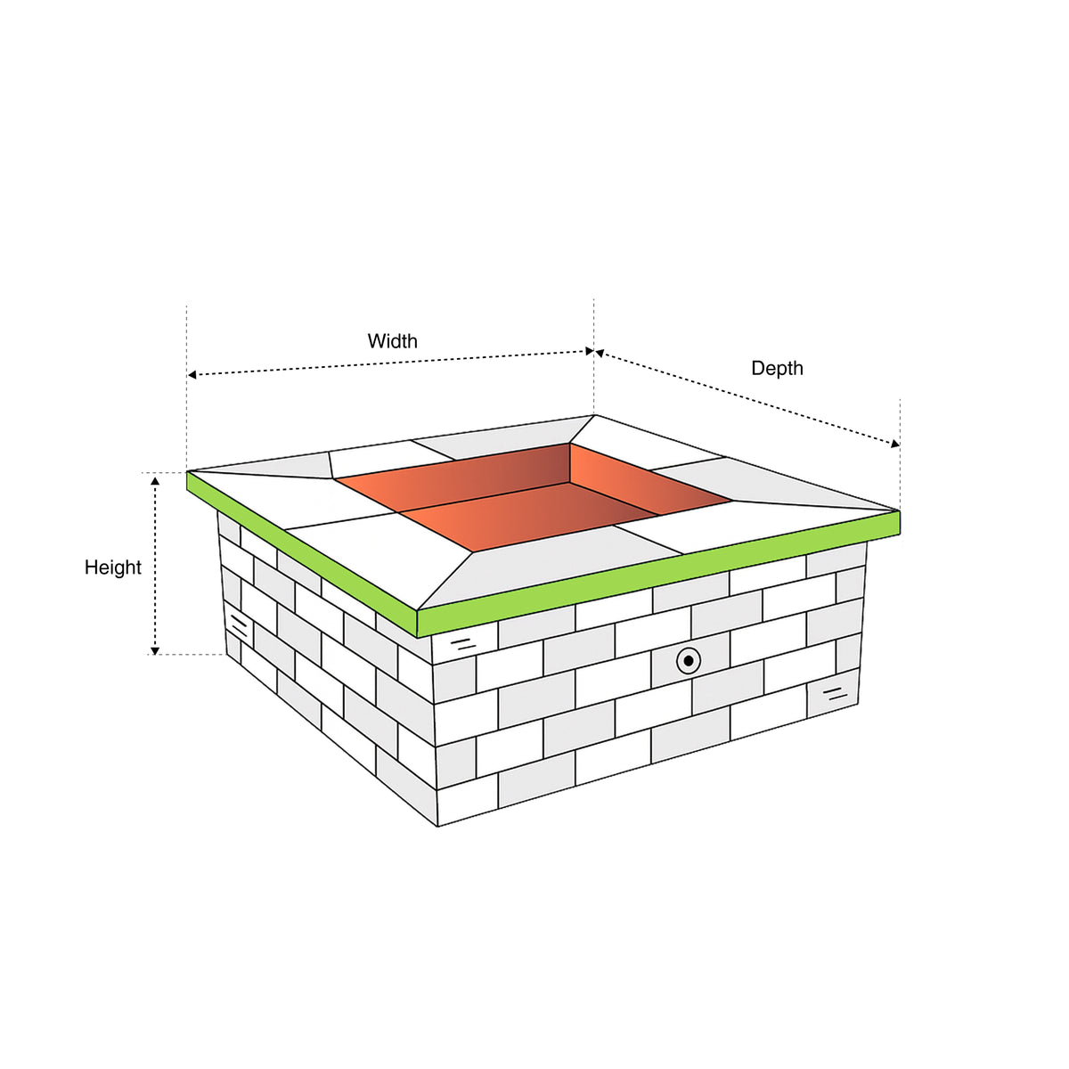 Custom Square Fire Pit Cover