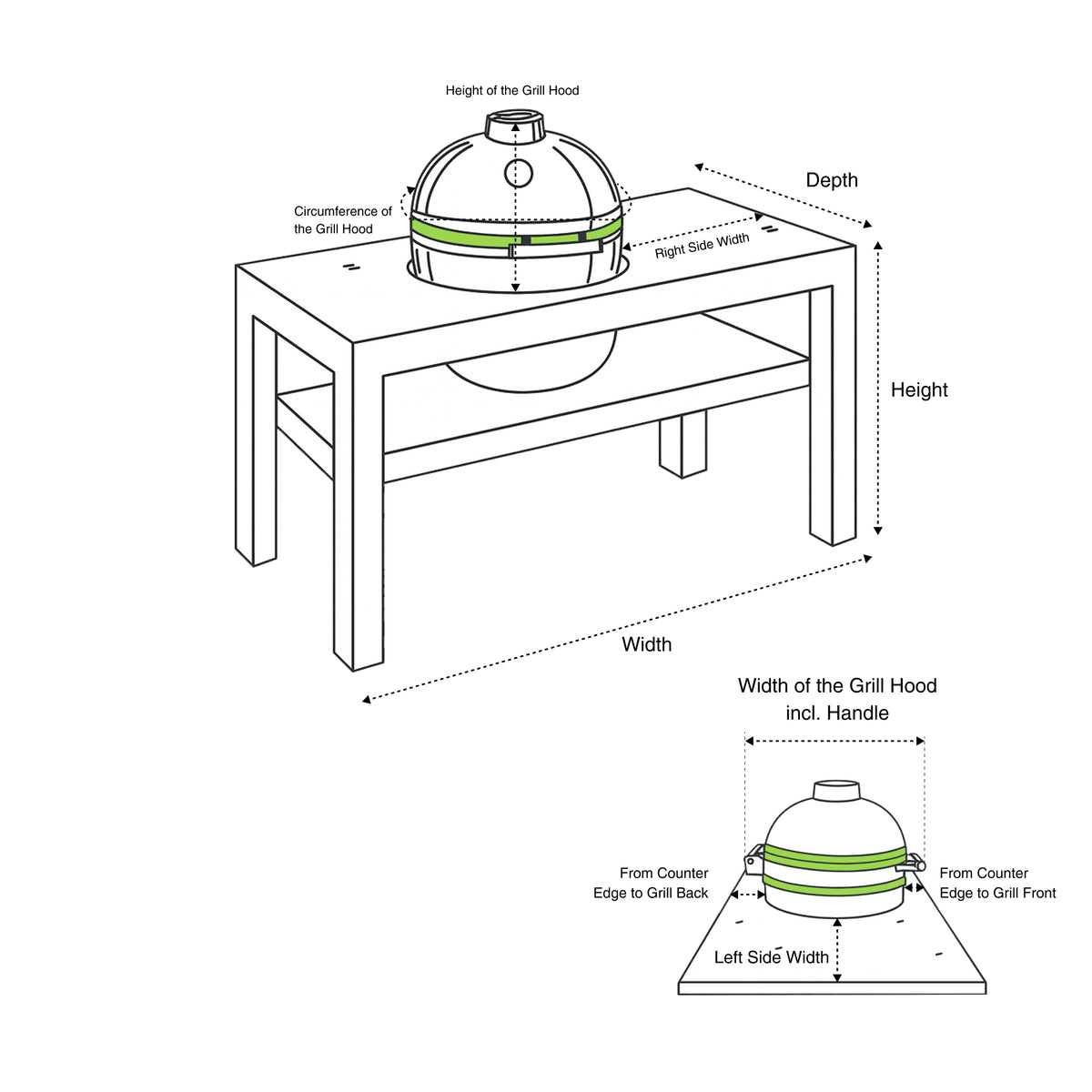 Custom Big Green Egg Grill Cover
