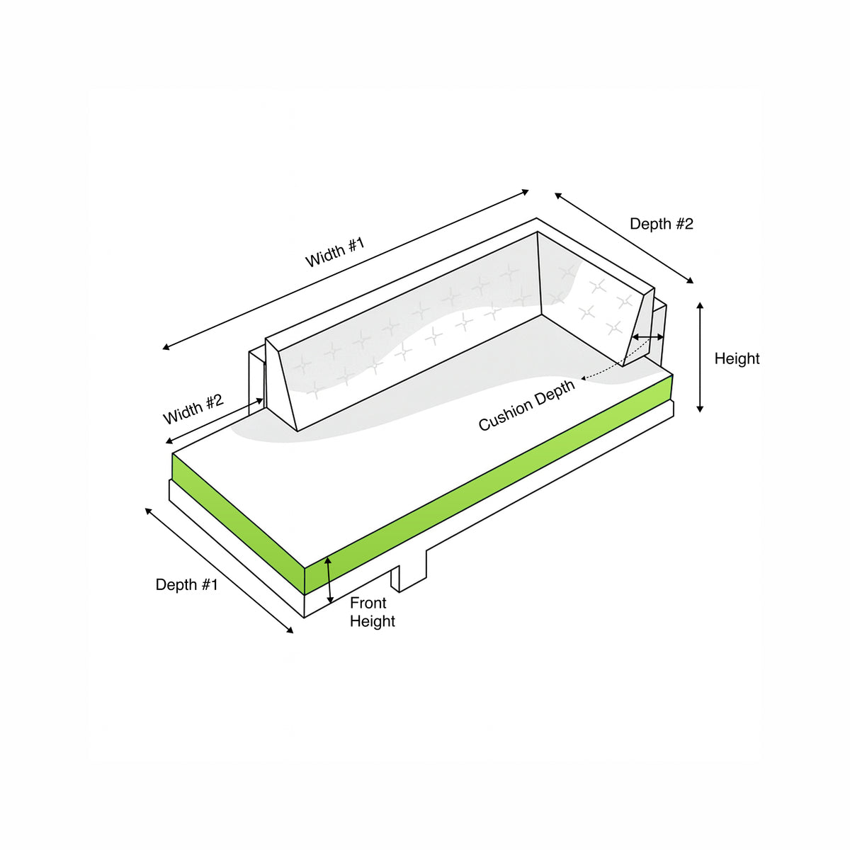Custom Rectangular Outdoor Daybed Cover
