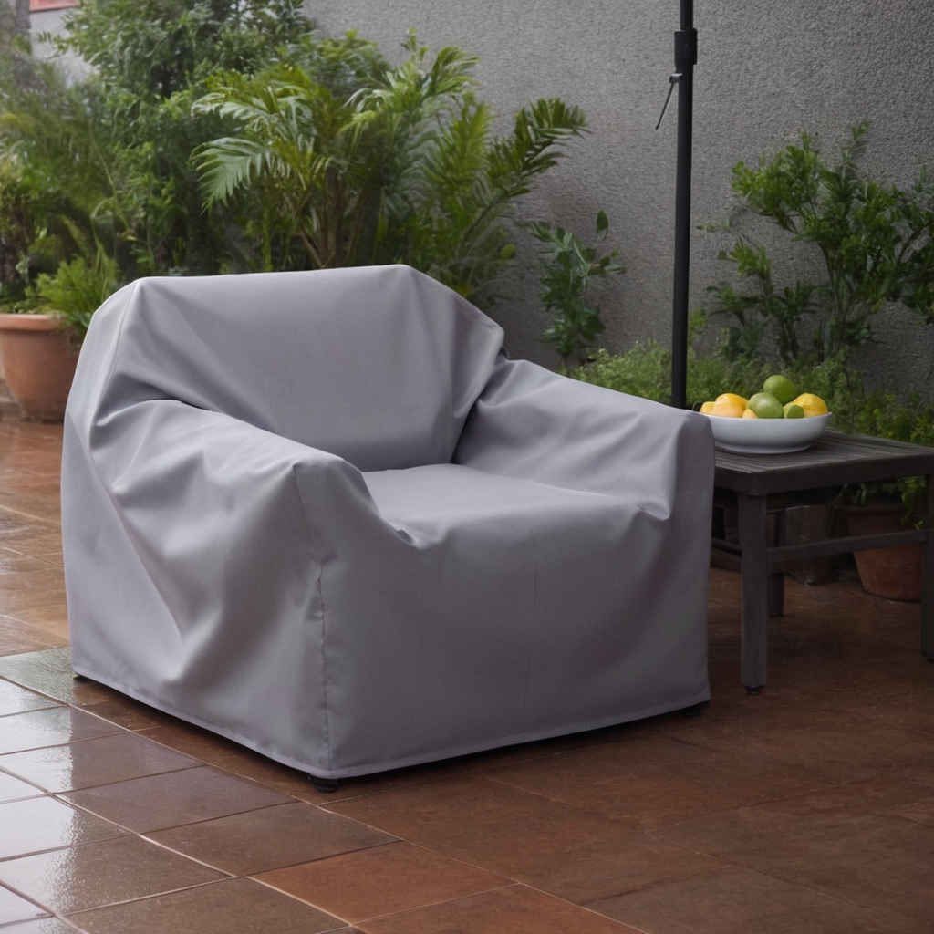 Custom Outdoor Single-Seater Sofa Slipcover