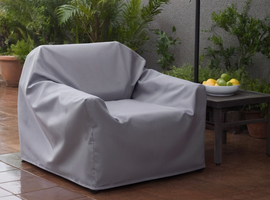 Custom Outdoor Single-Seater Sofa Slipcover