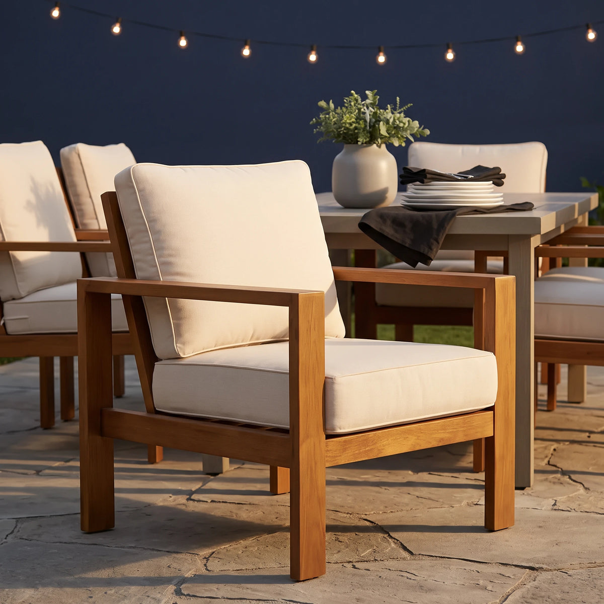 Custom Outdoor Chair Cushions (Seat and Back) - view 3