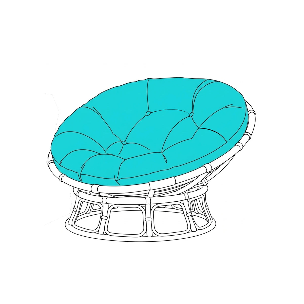 Custom Outdoor Papasan Cushions - Image 1 | ZIPCushions