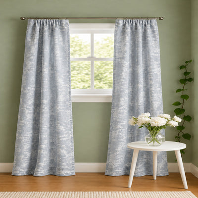 Custom Blue Haze Chinook Textured Curtain - Primary image