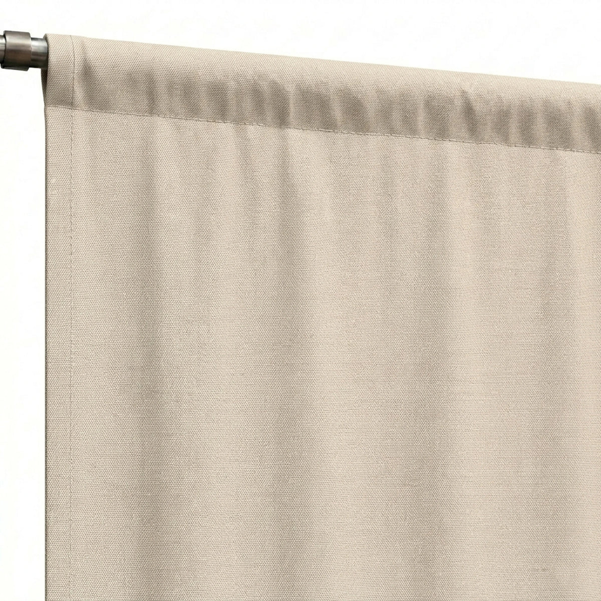 Sunbrella Canvas Canvas Curtain rod pocket heading detail – easy-slide curtain rod installation - view 4