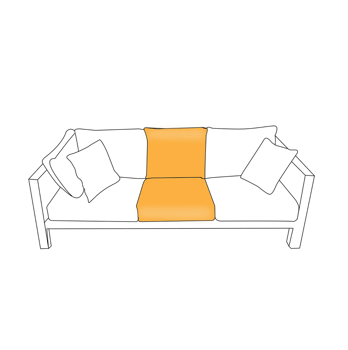 Sunbrella® Outdoor Sofa / Couch Custom Cushions |  ZIPCushions