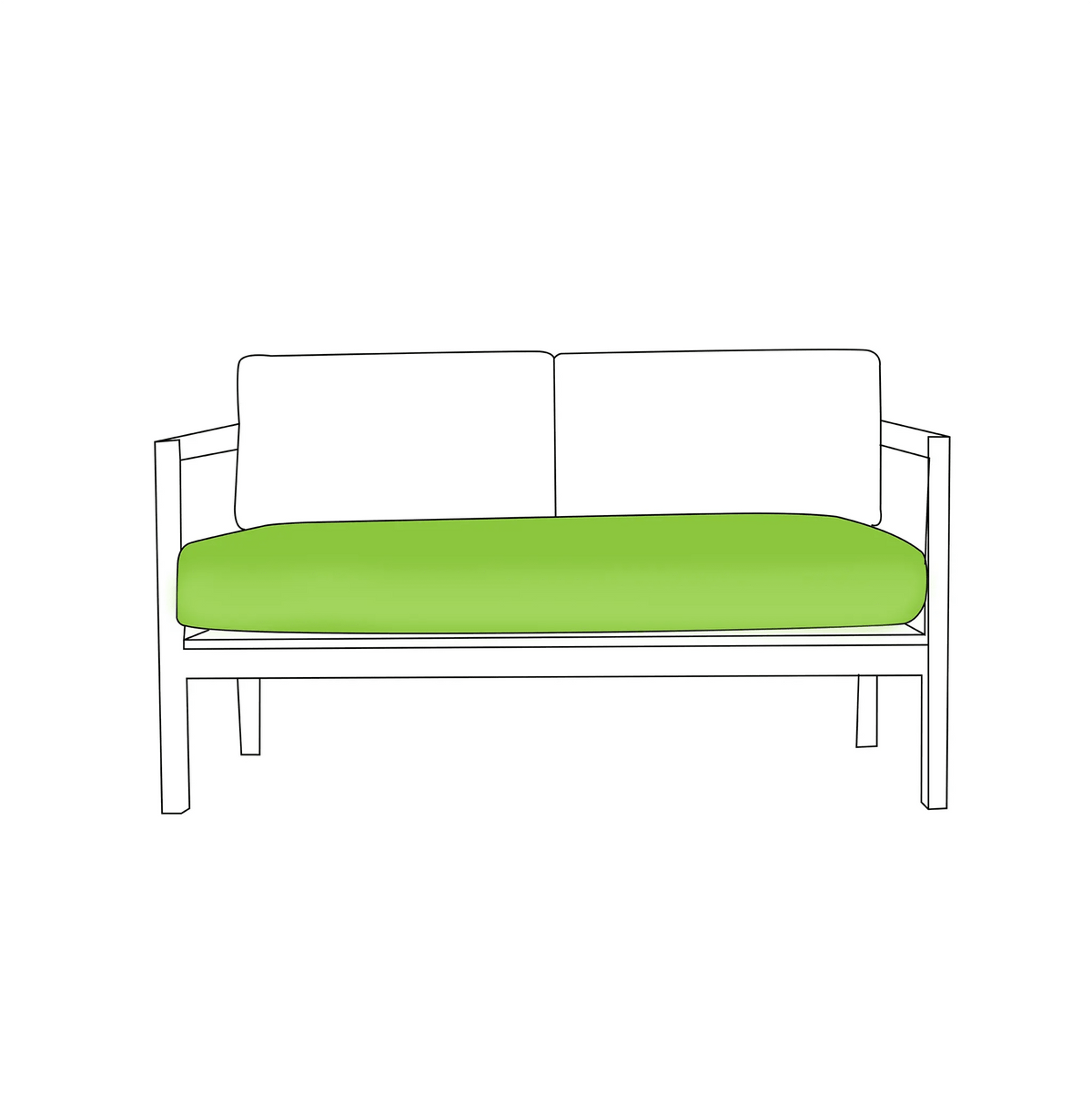 Sunbrella® Custom Couch Seat Cushions |  ZIPCushions